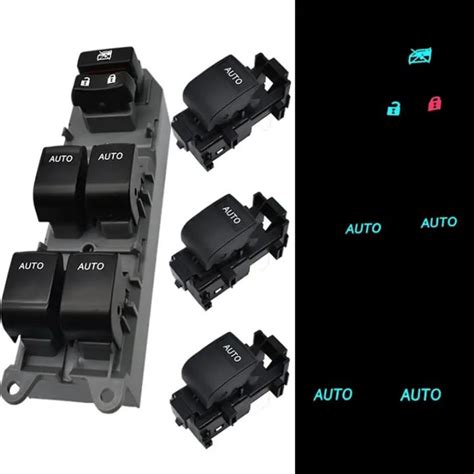 Fully Automatic Lighted Led Power Single Window Switch Set For Toyota