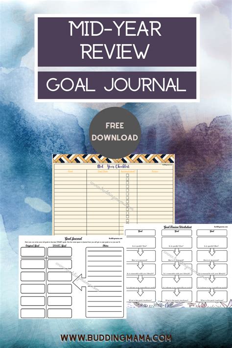 Mid Year Goal Review Free Goal Journal Included Budding Mama