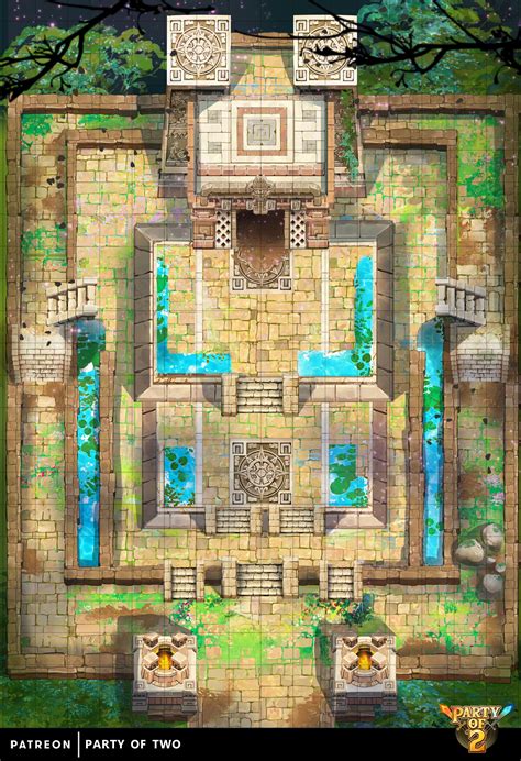 Aztec Temple Set 04 Party Of Two Aztec Temple Fantasy Map Dungeon