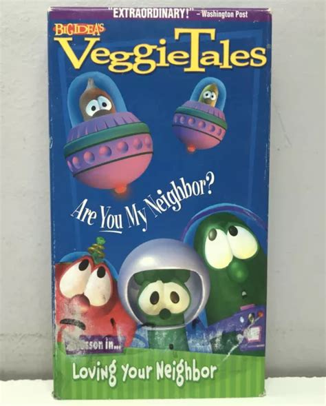 Veggietales Are You My Neighbor Vhs Video Tape Loving Christian God