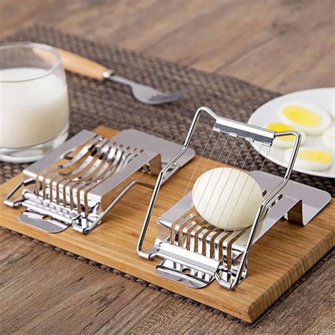 Stainless Steel Boiled Egg Slicer Section Cutter Multifunction Kitchen