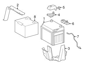 E Battery Hold Down Toyota Highlander Toyota