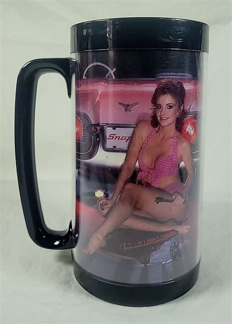 NEW VTG SNAP ON TOOLS THERMO SERV MUG PIN UP CALENDAR GIRL Cynthia May