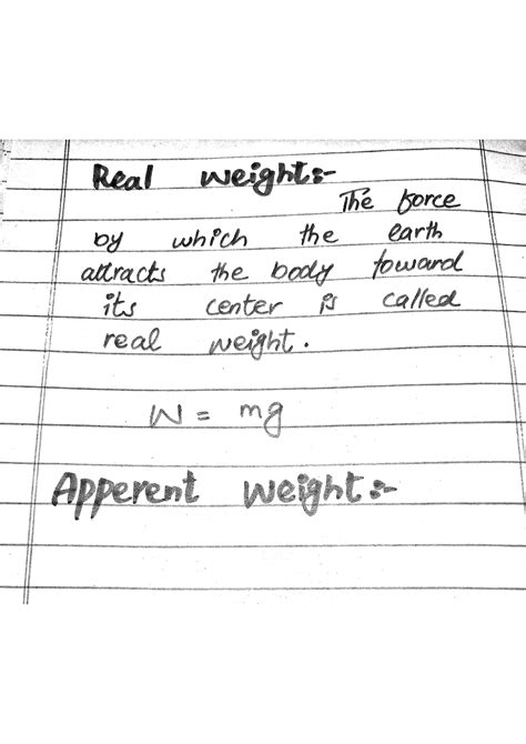 SOLUTION Real Weight And Apparent Weight With 1 To 4 Cases Diagrams