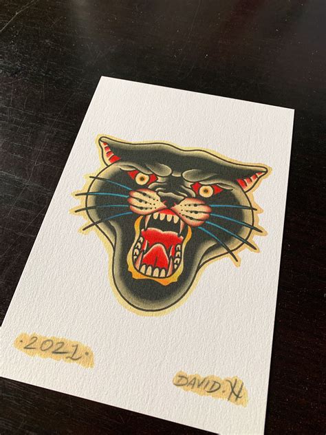 Update 82 Traditional Panther Tattoo Flash Best Incdgdbentre