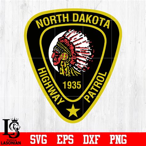 Badge north dakota highway patrol svg eps dxf png file, digi - Inspire ...