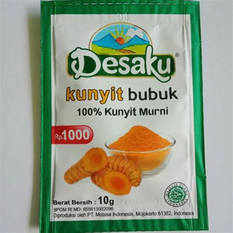 Jual Kunyit Bubuk Desaku 100 Kunyit Murni Sachet Bumbu Dapur Masak