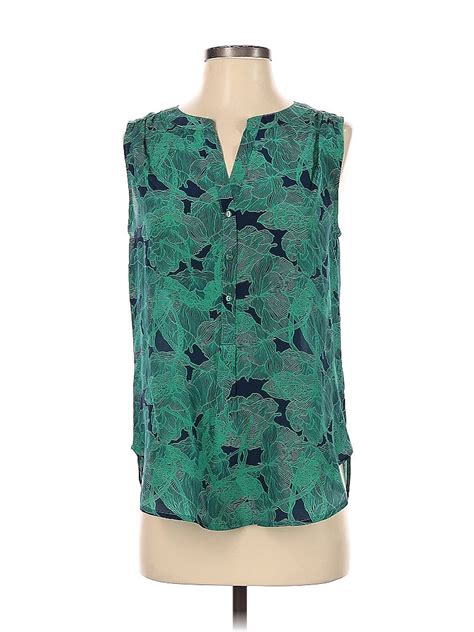 41hawthorn 100 Silk Green Sleeveless Silk Top Size S 68 Off Thredup