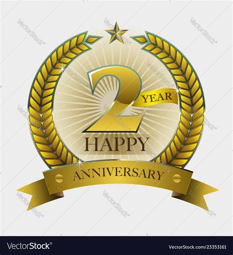 Happy anniversary symbol Royalty Free Vector Image