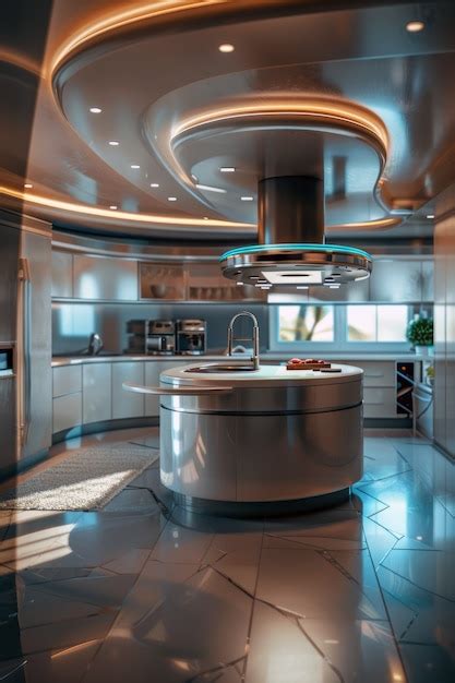 Design d intérieur de cuisine futuriste Image générée à base dIA