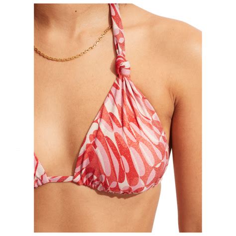 Seafolly Poolside Reversible Longline Tri Parte Superior De Bikini