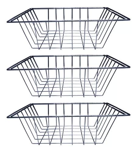 Kit Cesto Gaveta Fruteira Aramado Cromado Corredi As
