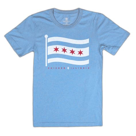 Chicago Flag T Shirt Bozz Prints