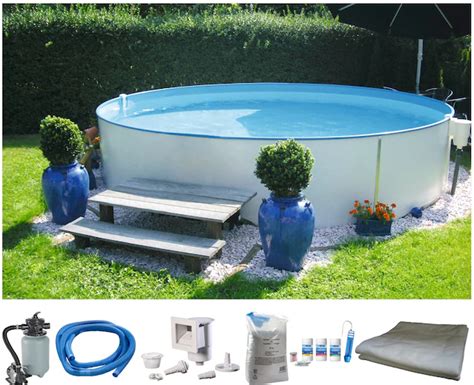 BWT MY POOL Rundpool Premium Set Mit Stanzung In Der Stahlwand