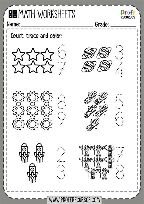 Trace And Match Numbers Worksheets Profe Recursos