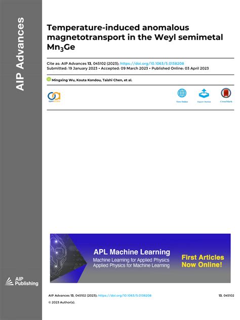 Pdf Temperature Induced Anomalous Magnetotransport In The Weyl