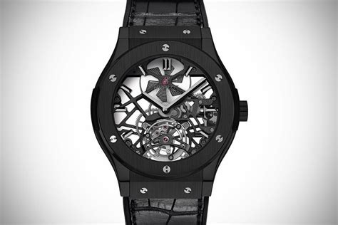 Hublot Classic Fusion Skeleton Tourbillon Black Ceramic - mikeshouts