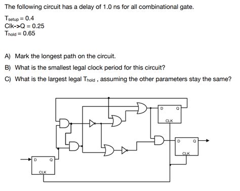 Solved The Following Circuit Has A Delay Of 1 0 Ns For All Chegg