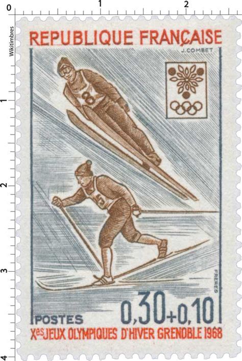 Timbre Xes JEUX OLYMPIQUES D HIVER GRENOBLE 1968 WikiTimbres