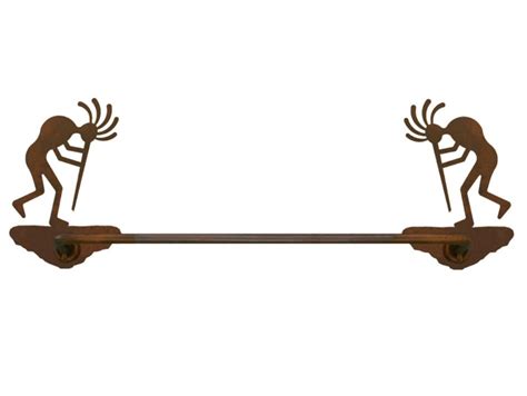 27 Kokopelli Metal Towel Bar Towel Holder