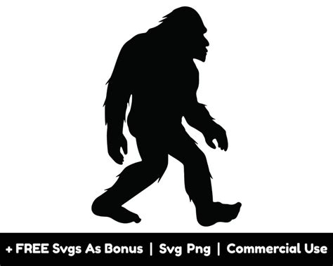 Bigfoot Walking Svg Png Files Sasquatch Silhouette Svg Etsy