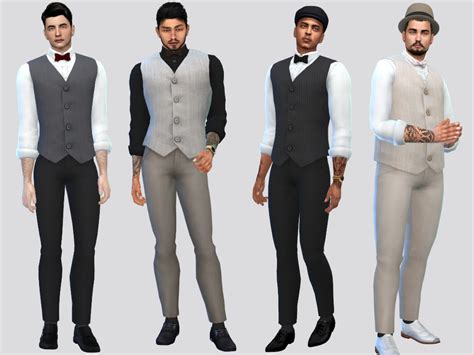 The Sims Resource Bernard Vest Suit