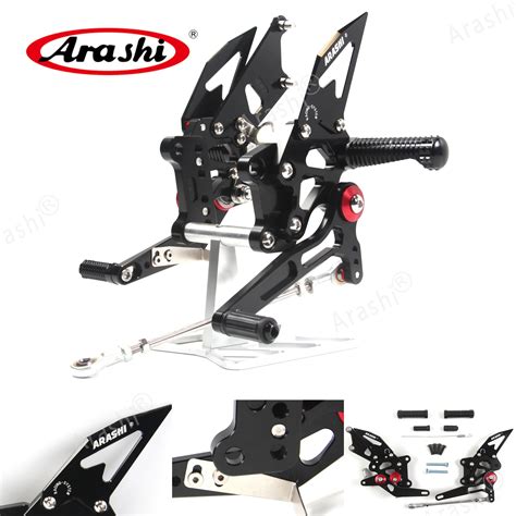 Arashi Cnc Adjustable Rider Rearset Footrest Motorcycle For Kawasaki