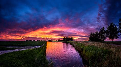 Fondos De Pantalla 2560x1440 Países Bajos Fotografía De Paisaje Ríos Amaneceres Y Atardeceres