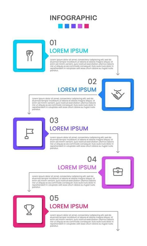 Vertical Infographic Business Process Timeline Business Information