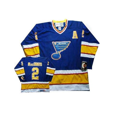 Adult Authentic St Louis Blues Al Macinnis Blue Throwback Official Ccm