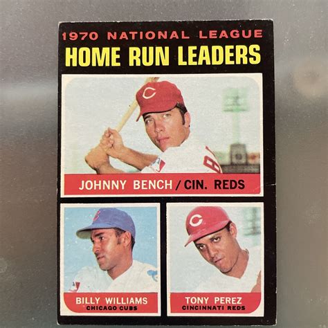 1971 Topps National League Home Run Leaders 66 JOHNNY BENCH YSC EBay