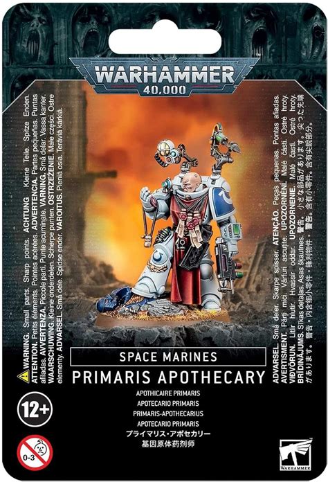 Games Workshop Warhammer 40k Space Marine Primaris Apothecary 99070101060 Noir Amazon Fr Livres