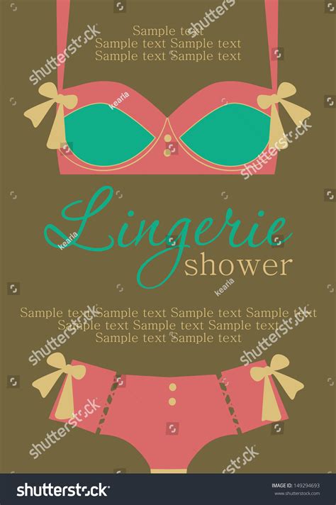 Lingerie Card Vector Illustration vector de stock libre de regalías