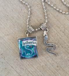 Slytherin House Crest Necklace Harry Potter Themed Scrabble Tile Neckl