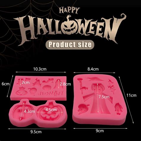 Moldes De Silicona Para Fondant De Halloween Paquete De Moldes De