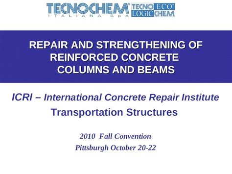 Ppt Repair And Strengthening Of Reinforced Concrete Columns And Beams