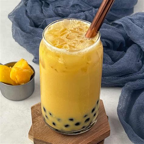 Tropical Mango Boba Tea Recipe Boba Tea Tea Recipes Boba Tea Recipe