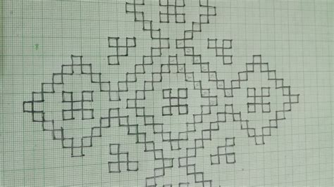 Draw Kutch Work Design On Graph Paper For Hand Embroidery Youtube