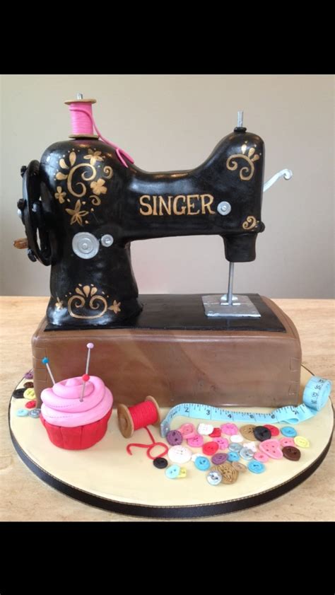 Singer Sewing Machine Birthday Cake - CakeCentral.com