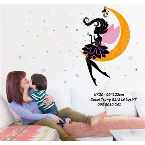 Tinkerbell Wall Decal On The Moon Shopee Malaysia