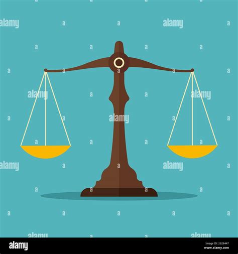 Vector Scales Of Justice Icon Flat Icon Stock Vector Image And Art Alamy