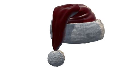 Low Poly Santa Hat 3D Model - Blender Market