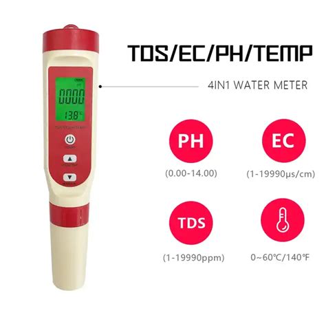 4 In 1 TDS EC PH Temp Digital Meter Model 9908 PRO Manufactured By