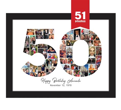 50 Years Photo Collage 50th Birthday Photo Collage 50th Etsy