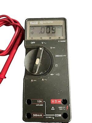 FLUKE 75 SERIES MULTIMETER WITH ORIGINAL LEADS Free Shipping EBay