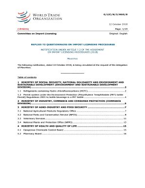 Fillable Online G LIC N 3 MUS 8 12 October 2018 WTO Documents Online