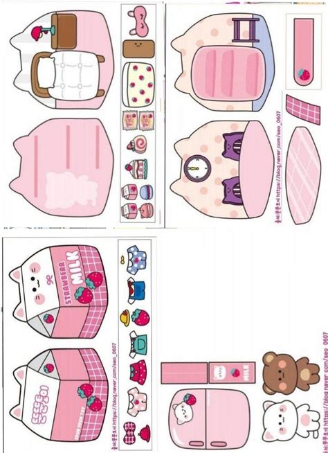 DIY Paper Doll Bed with Teddy Bears