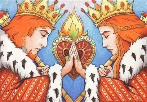 King and Queen of Hearts Drawing by Amy S Turner - Fine Art America