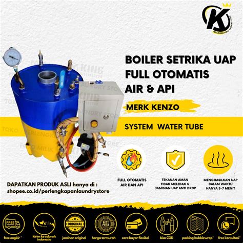 Jual Boiler Setrika Uap Full Otomatis Air Api Kenzo Shopee Indonesia