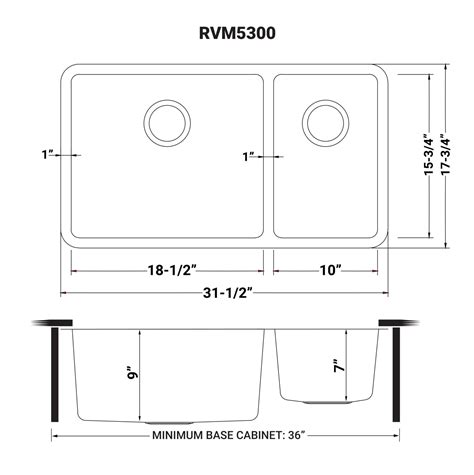 32-inch Undermount Kitchen Sink 70/30 Double Bowl 16 Gauge Stainless